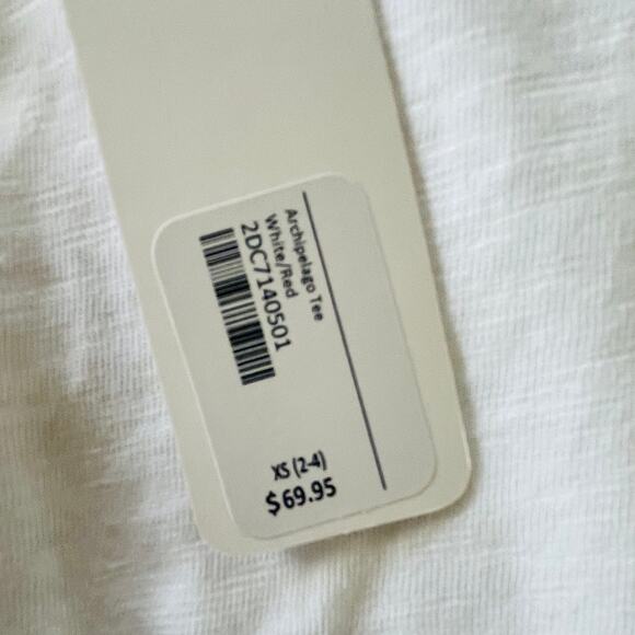 Soft Surroundings Brand New Archipelago Embroidered White red T Shirt - Picture 5 of 12